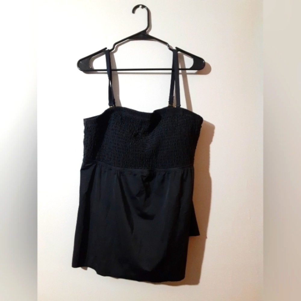 FULLFITALL NWT Women's Swimsuit Paddedd Top Black With Straps Plus Size 20